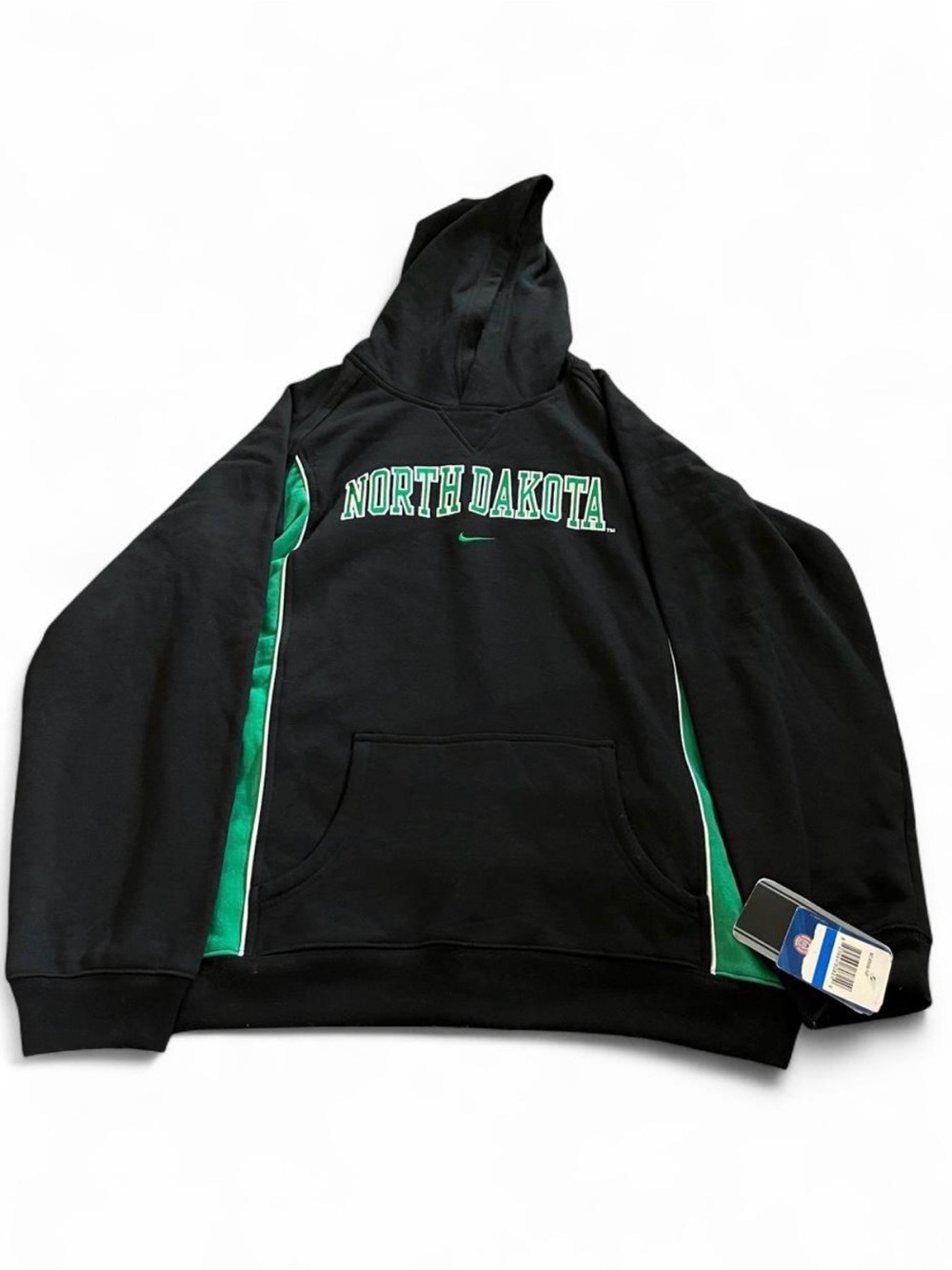 Vtg Nike Center Swoosh North Dakota Fighting Sioux Hoodie Women’s Size XL NWT